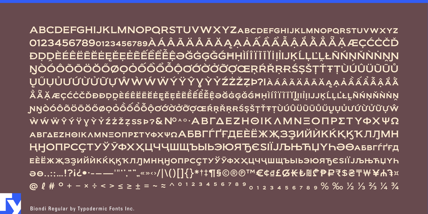 Ejemplo de fuente Biondi SemiBold Italic